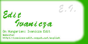 edit ivanicza business card